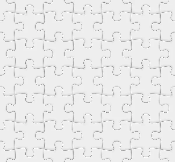 White jigsaw puzzle. Blank seamless background. — Stock Vector