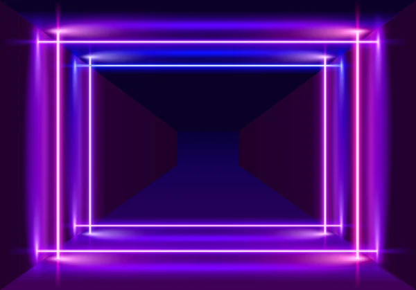 Neon scene, laser show — Stockvector