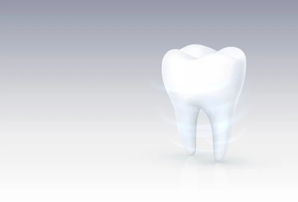 Tooth on a white background, template design element. — Stockvector