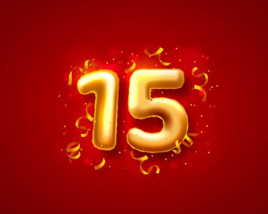 Tören balonları, 15. numara balonlar. Vektör