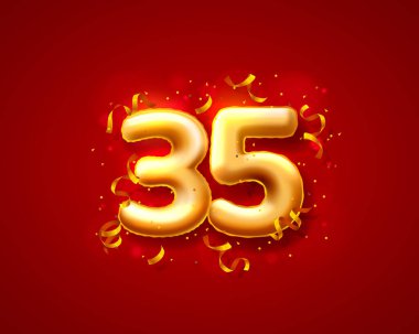 Tören balonları, 35 numara balonlar. Vektör