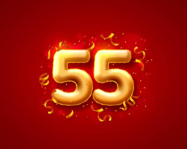 Tören balonları, 55. numara balonlar. Vektör