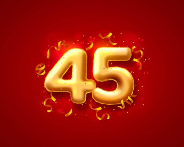 Tören balonları, 45 numara balonlar. Vektör