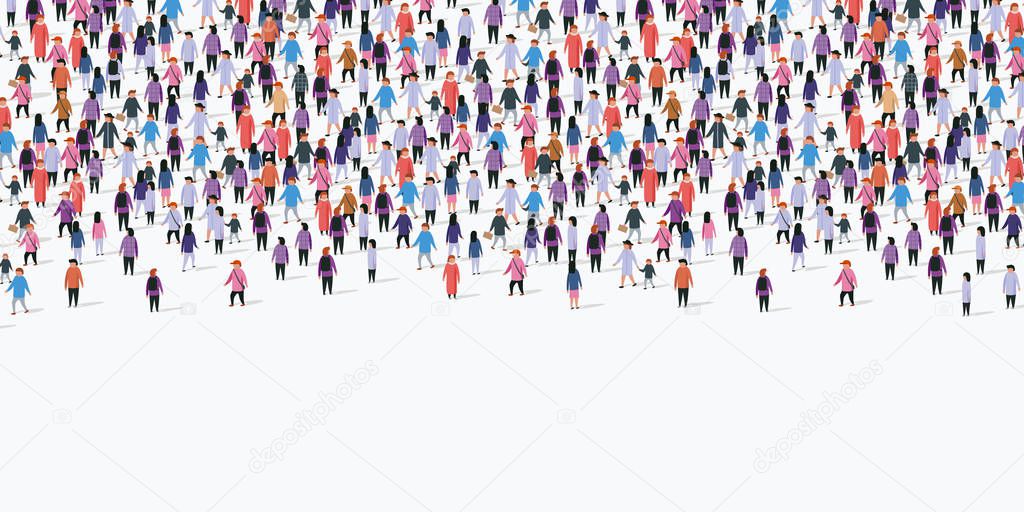 Large group of people on white background. People communication concept.