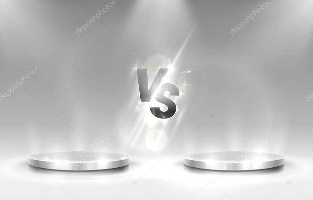 Versus game cover, banner sport vs, team concept. Vector illustration background
