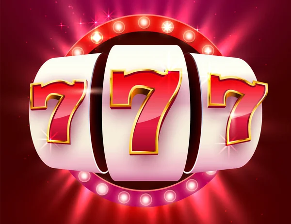 Ігровий автомат виграє джекпот. 777 Концепція Великого виграшного казино . — стоковий вектор