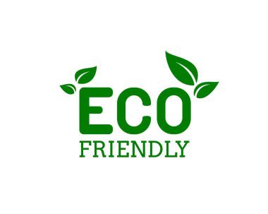 Bir ağacın eko yeşil organik yaprağı, beyaz arka plan üzerinde simge.