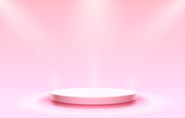 İş konseptleri için beyaz kazananlar podyumu, podyum nesnesi