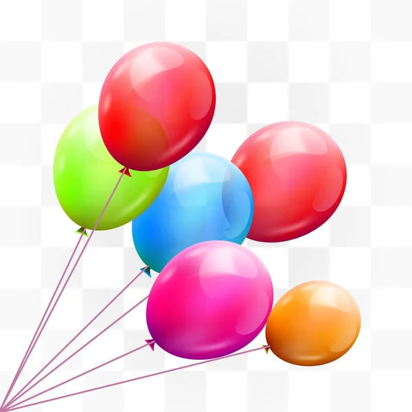 Ballong brunch på transparent bakgrund. Hälsning, grattis på födelsedagen konceptet. — Stock vektor