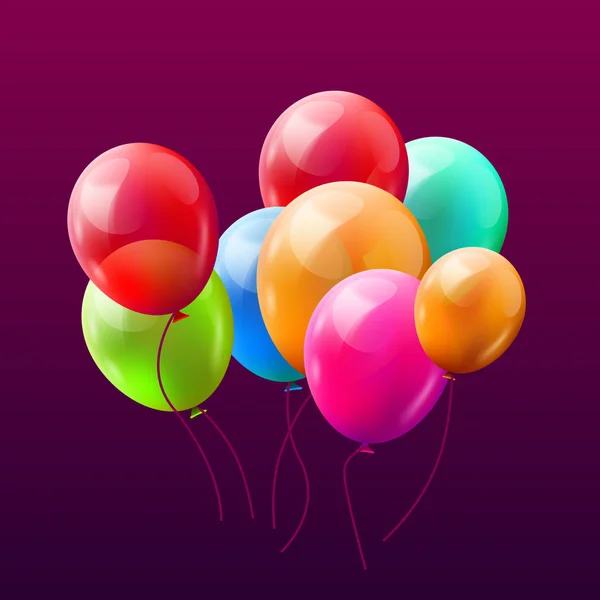 Balloon brunch background. Greeting, happy birthday concept. — 스톡 벡터