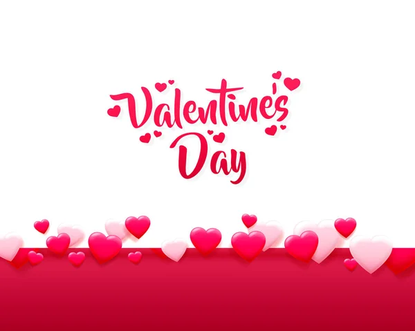С Днем Святого Валентина открытка. Розовое сердце из маленьких сердец . — стоковый вектор