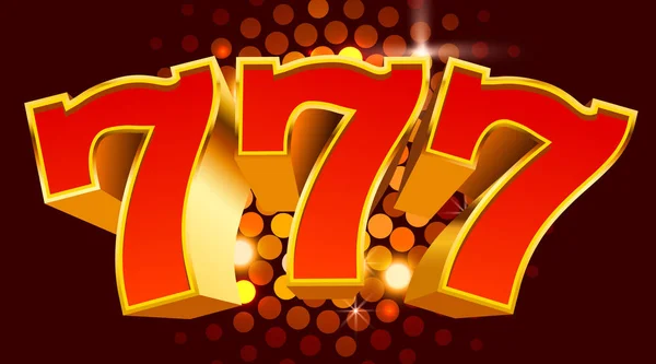 Golden slot machine 777 wint de jackpot. Big Win concept. — Stockvector
