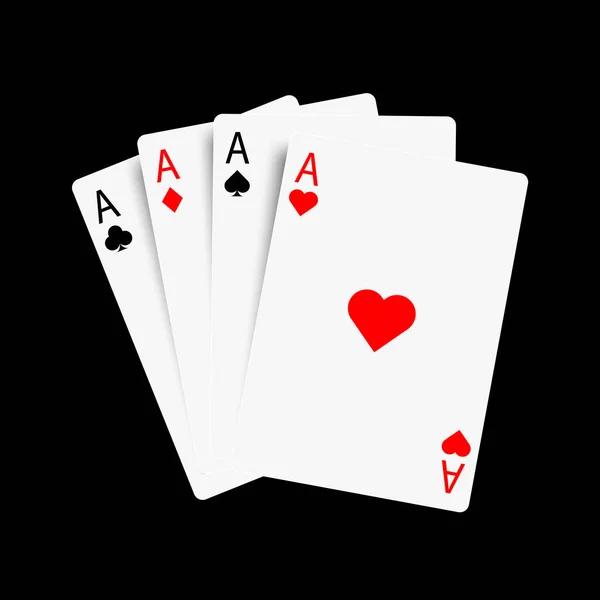 Casino Poker Karten. Online Casino und Glücksspiel-Konzept. — Stockvektor