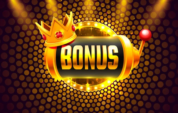 Bonus casino coin, cash machine play now. — Stock Vector