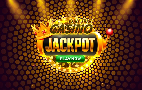 Jackpot Casino Münze, Cash-Maschine spielen jetzt. — Stockvektor