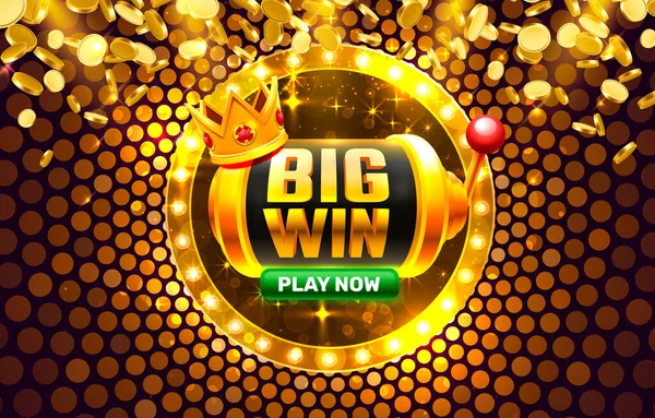 Big Win Casino-Münze, Cash-Maschine spielen jetzt. — Stockvektor