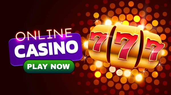 Spelautomaten vinner jackpotten. 777 Stor vinst casino koncept. — Stock vektor