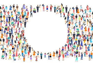 Bir grup insan aileleriyle yürüyüp rahatlıyor, mutlu insanlar çerçeveleniyor..