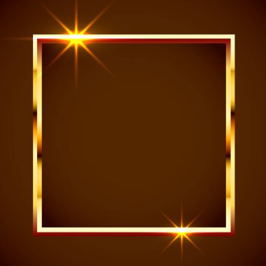 Altın sarısı, eski model bir sınır. Altın lüks gerçekçi çerçeve.