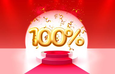 Arka planda balon numarasından 100 indirim var..