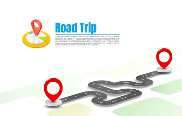 Road Trip taxi, Pave the Route, informazioni sulla posizione . — Vettoriale Stock