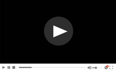 Web ve mobil uygulamalar için düz video oynatıcı şablonu.