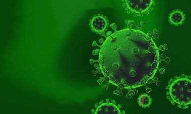 Virüs organizma tehlikesi, biyoloji makrosu, tıbbi illüstrasyonu kapsar..