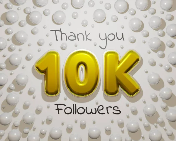 Obrigado 10k seguidores celebram, amigos da Rede Social — Fotografia de Stock