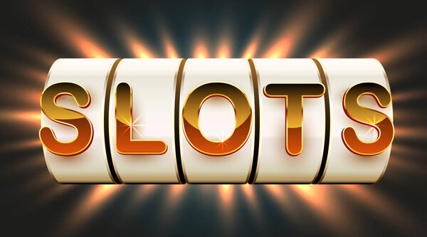 Slot machine wins the jackpot. Big win casino concept.