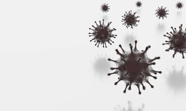 Virüs organizma tehlikesi, biyoloji makrosu, tıbbi illüstrasyonu kapsar..