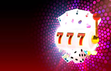 Kumarhane parası, para makinesi oyunu. Vektör