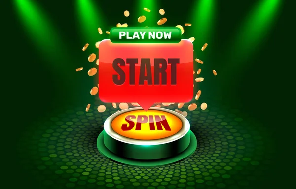 Starten Sie Spin Casino Münze, Cash-Maschine spielen jetzt. — Stockvektor