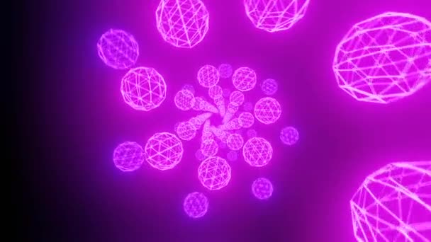Conception virtuelle Neon infinity, concept technologique. 3d — Video