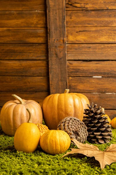 Herbst Zentrum Hintergrund Mit Orangen Tönen — Stockfoto