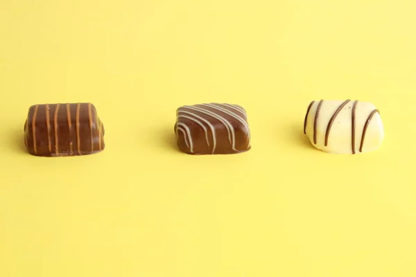 Coklat Coklat Dari Belgia Yang Lezat Dan Berbagai Macam Karbon — Stok Foto