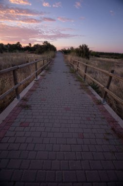 Torres de Berrellen Zaragoza İspanya 'daki Jalon Nehri' nden geçen köprüler.