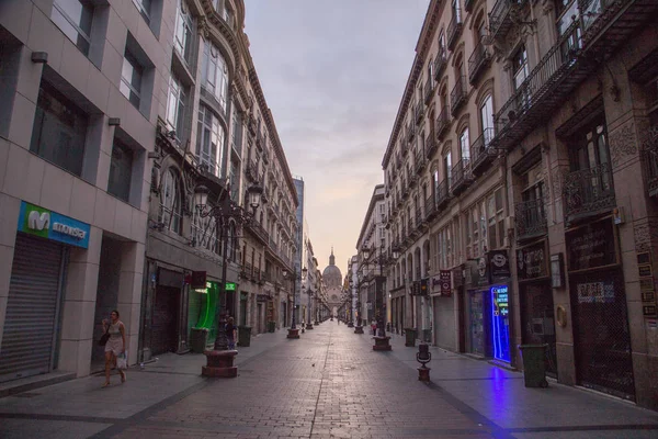 Zaragoza Spanje Augustus 2019 Alfonso Street Zaragoza Stad Spanje — Stockfoto