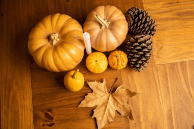 Turuncu tonlu sonbahar merkezi arkaplanı