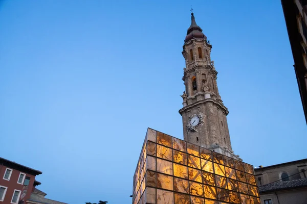 Zaragoza Španělsko Října 2019 Věž Katedrály Seo Zaragoze — Stock fotografie