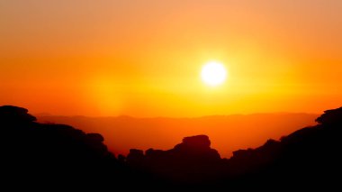Sunset Mountain. Antequera, Malaga içinde Torcal