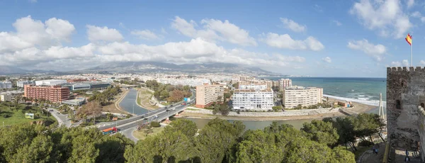 Fuengirola şehir, Malaga havadan görünümü - Stok İmaj