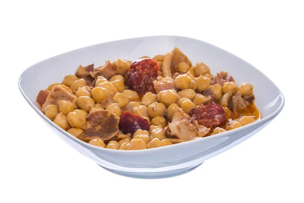 Guiso de garbanzos con carne — Foto de Stock