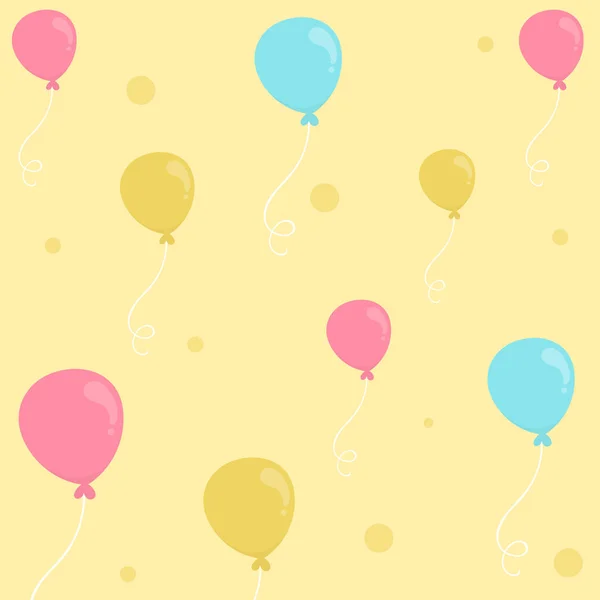 Sevimli ve renkli balon deseni çizimi!