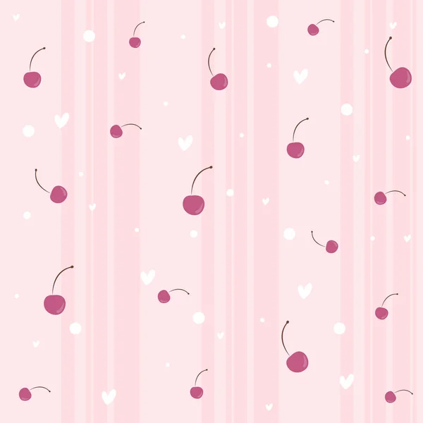 可愛い桜柄 楽しいベクトルイラスト — ストックベクタ