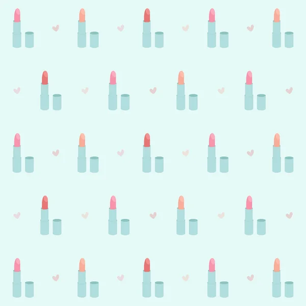 Fun Lipstick Pattern Vector Illustration — ストックベクタ