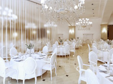 Klasik tarzda lüks modern Restoran.