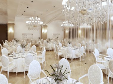 Klasik tarzda lüks modern Restoran.