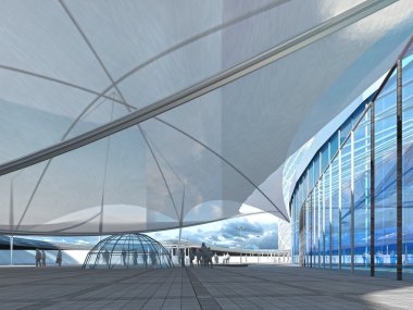 Çatı tasarımı Megamall işletilen. 