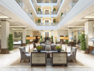 Şömineli salon alanında iç tasarım.