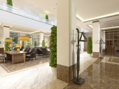 Modern tasarım lobi Resepsiyon ile.